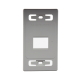 Placa de pared modular MAX, de 2 salidas, color blanco