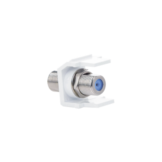 Módulo Acoplador Coaxial Tipo F, Keystone, de 75 Ohms, 3.0 GHz, Color Blanco