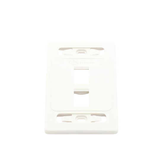 Placa de Pared Modular 10G MAX de 2 Salidas, Color Blanco