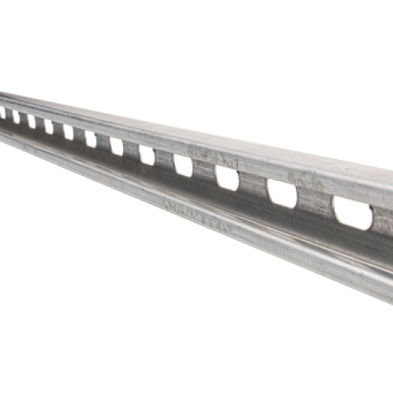 Unicanal perforado 4x2, 3000 mm, con acabado Electro Zinc