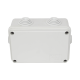 Caja de derivación de PVC Auto-extinguible con 6 entradas, tapa atornillada, 120 x 80 x 50 mm (4.74 x 3.15 x 1.97 in), Para Exterior (IP55)