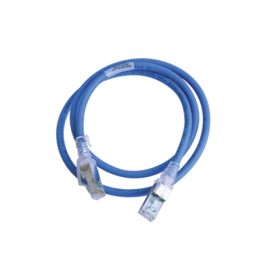 Patch Cord Z-MAX Cat6A S/FTP, CM/LS0H, 3ft, Color Azul, Versión Bulk (Sin Empaque Individual)