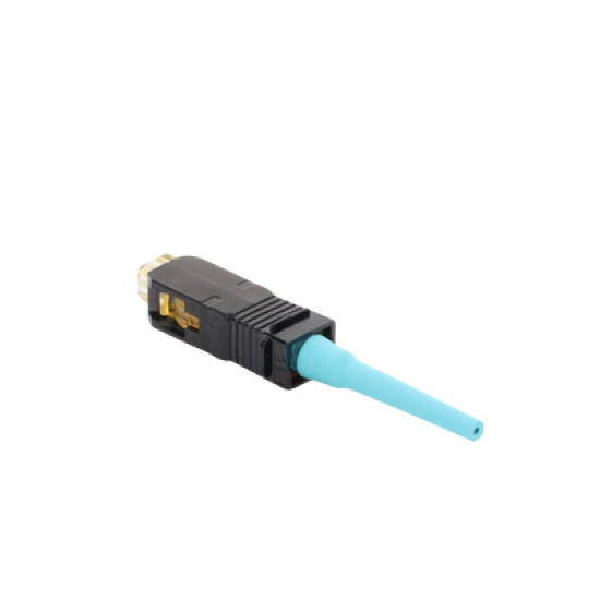 Conector de Fibra Óptica SC Simplex OptiCam, Multimodo 50/125 OM3/OM4, Pre-pulido, Color Aqua