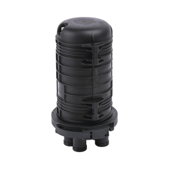 Caja de Distribución de Fibra Óptica Vertical tipo Domo, hasta 48 empalmes, Exterior, IP68