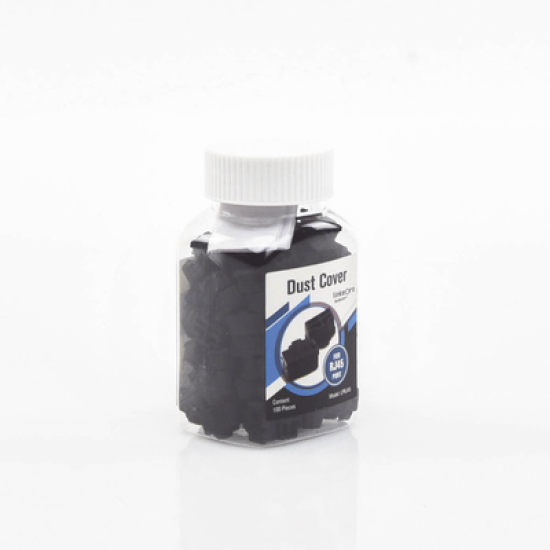 Bote con 100 protectores anti-polvo para puerto RJ45 color negro 