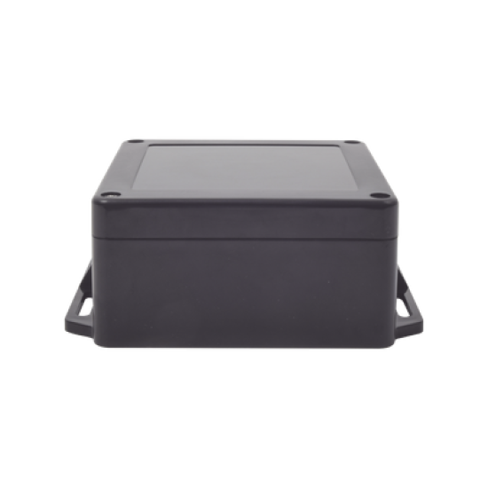 Gabinete Plástico Negro para Exterior (IP65) de 120 x 120 x 60 mm Cierre por Tornillos. 