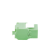 Módulo Jack Keystone Cat6A (toolless), con terminación en ángulo 180 º Color Verde, Compatible con Faceplate y Patchpanel Linkedpro