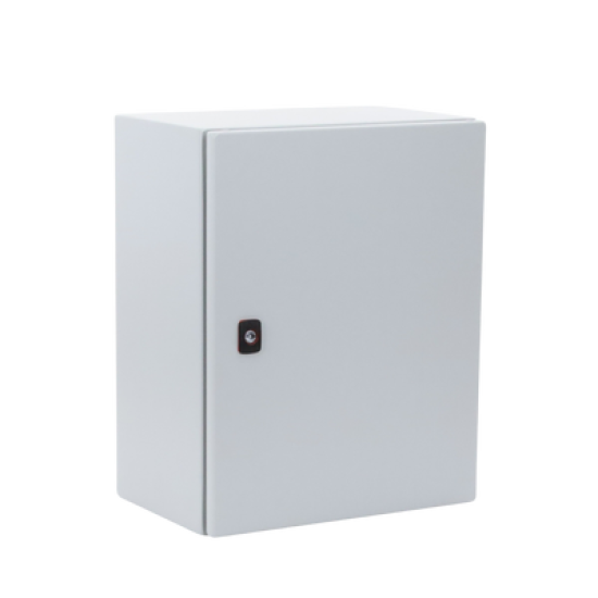 Gabinete de Uso Exterior NEMA 4/12; IP66; IK10, 500 x 400 x 260 mm, De Acero, Color Gris Claro