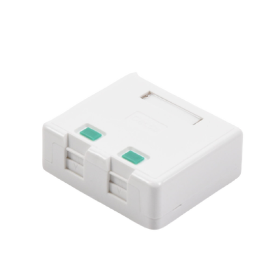 Caja de pared con 2 puertos Keystone, no incluye Jacks 