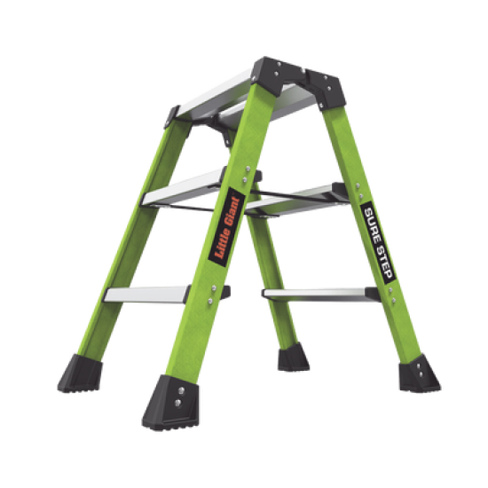 Escalera Plegable 2 Peldaños de Fibra de Vidrio / Tamaño 66 cm ( 2' 2