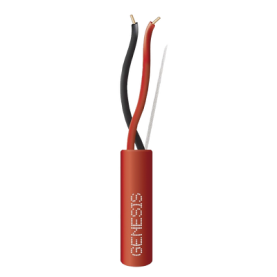 Bobina de 305 Metros / Alambre de Cobre / 2 x 16 AWG / Tipo FPLR, CL3R, C (UL) FT4 / Color Rojo / Para Aplicaciones en Sistemas de Detección de Incendio y Sistemas de Evacuación