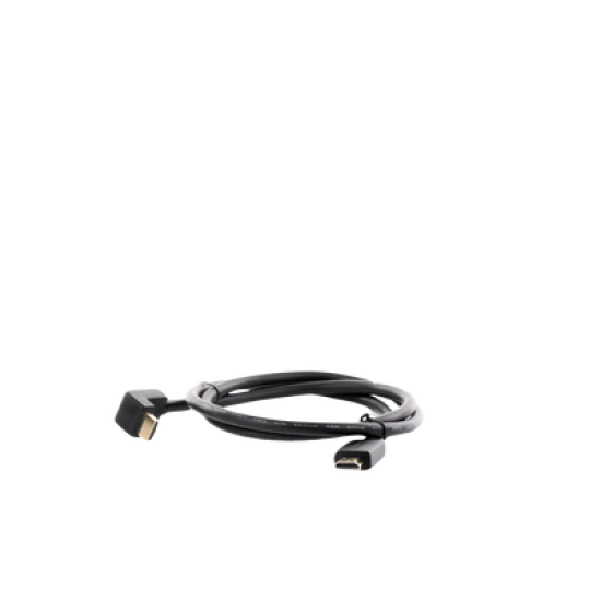 Cable HDMI 2.0  en Angulo de 90°  / 1 m / 4K@60Hz / HDR / 3D / HEC (Canal Ethernet HDMI) / ARC (Canal de Retorno de Audio / CEC / 32 canales de Audio / HDCP 2.2 / Dolby Atmos / 18 Gbps / Blindaje Múltiple