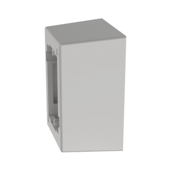 Caja de Pared Superficial de 1 Pieza, Uso Universal con Placas de Pared, Con Cinta Adhesiva, Color Blanco