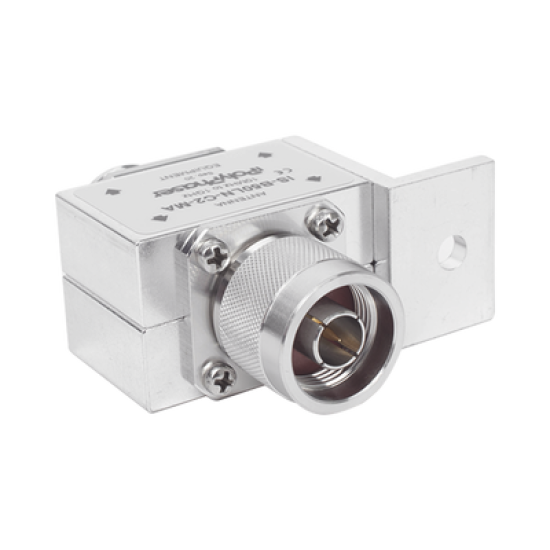 Protector RF Coaxial Para 10 a 1000 MHz Con Ceja Frontal Con Conectores N Macho y N-Hembra, 50 Ω