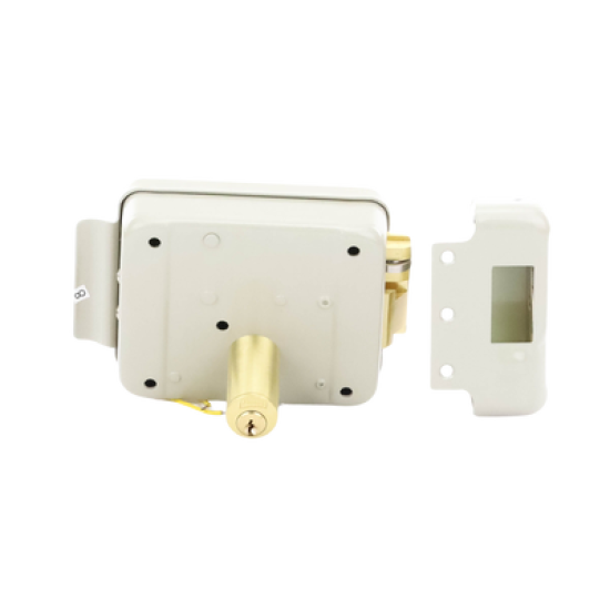 Cerradura Eléctrica / Incluye Llave /Con Botón integrado / Izquierda / Exterior