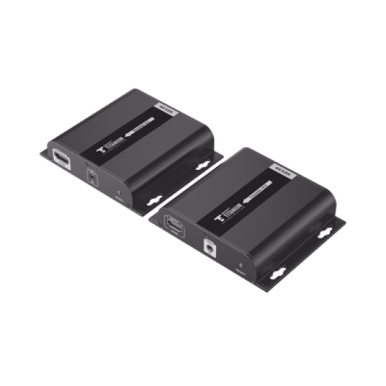 Kit Extensor HDMI para distancias de 120 metros / Resolución 4K @ 30Hz / Cat 6 / Soporta conexión Uno a Uno y Uno a Muchos / Soporta hasta 253 Rx / Baja Latencia / Uso 24/7 / Soporta HDbitT / Compatible con Switch Gigabit