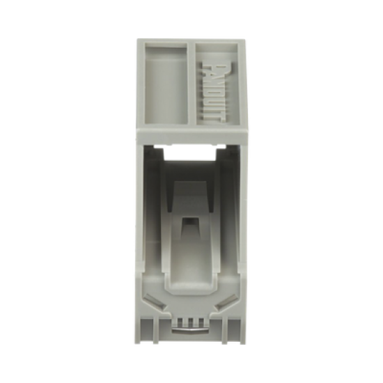 Adaptador de 1 Puerto, Para Conectores Tipo Mini-Com, Montaje en Riel Din Estándar de 35mm, Color Gris Internacional