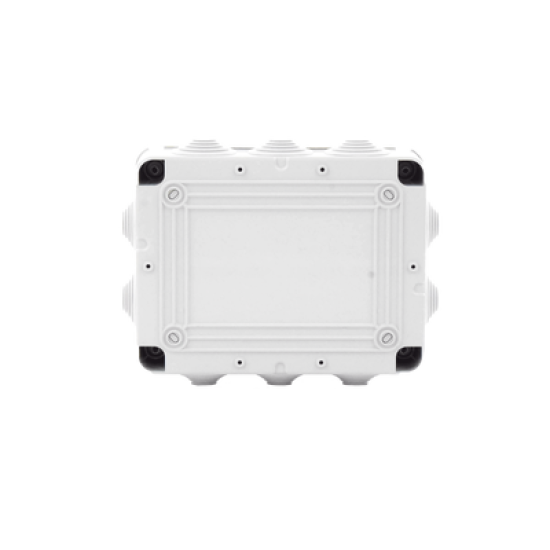 Caja de derivación de PVC Auto-extinguible con 10 entradas, tapa atornillada, 190 x 140 x 70 MM, Para Exterior (IP55)