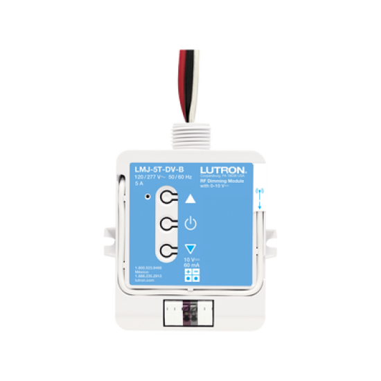 (RadioRA2) Relay control de iluminación 0-10V, carga 5A, 120/277V, compatible con RadioRA2, RA2Select y RR3.