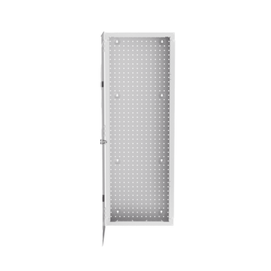 Gabinete Multipropósito de Montaje en Pared, de 42 in de Altura, Con Puerta Reversible, Fabricado en Acero, Color Blanco 