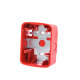 Caja de Montaje en Pared para Bocina y Bocina con Lampara Estroboscopica y para montaje en Techo de Bocinas, Color Rojo