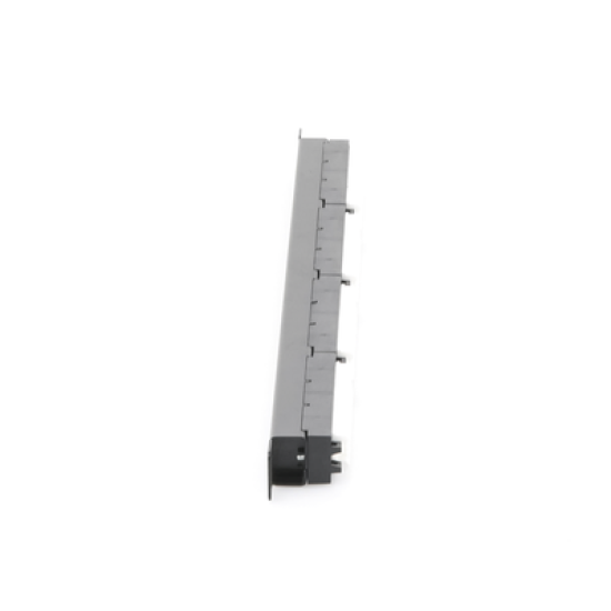 Panel de parcheo de impacto (110) sin blindaje de 24 puertos Cat6A con barra para organizar cable