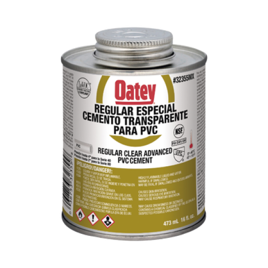 Pegamento / Cemento Claro de 473 ml para Tubo Conduit PVC Pesado.