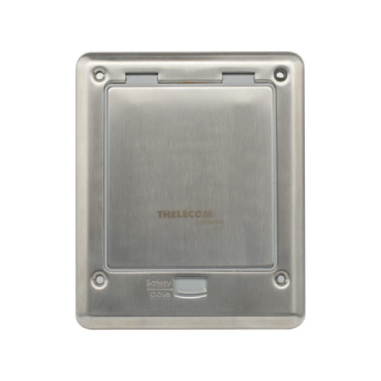 Caja de piso con contacto eléctrico (Duplex), resistente al agua, IP66 (Con tapa cerrada) (11000-53201)