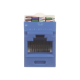 Conector Jack RJ45 Estilo TP, Mini-Com, Categoría 6, de 8 posiciones y 8 cables, Color Azul
