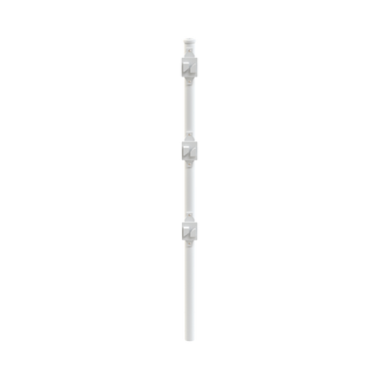 Poste de Paso Blanco de 0.75m para Cerca Electrificada. Tubo Galvanizado cal. 18 de 1
