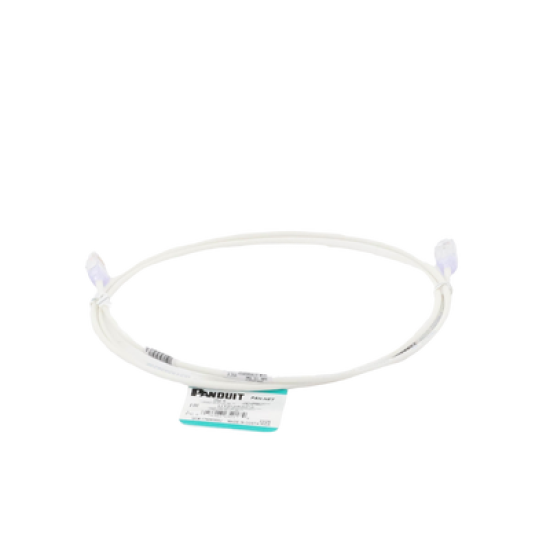 Cable de Parcheo TX6, UTP Cat6, Diámetro Reducido (28AWG), Color Blanco Mate, 5ft 