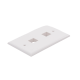 Placa de pared de 2 puertos, Keystone, Color Blanco 