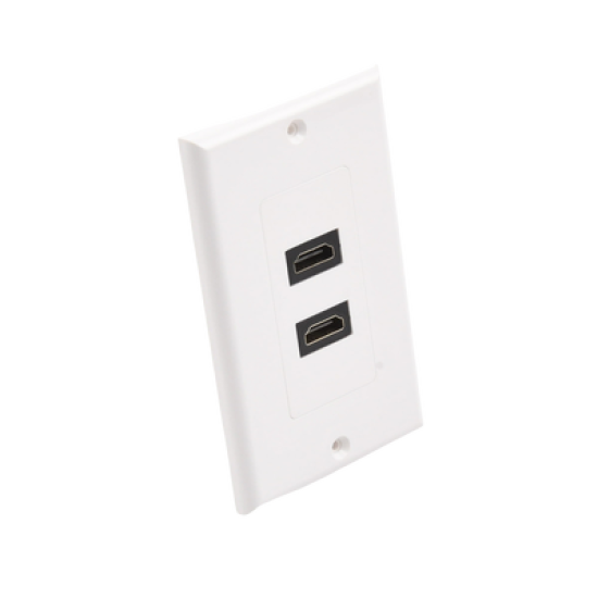 Placa de pared de 2 puertos HDMI hembra a hembra 