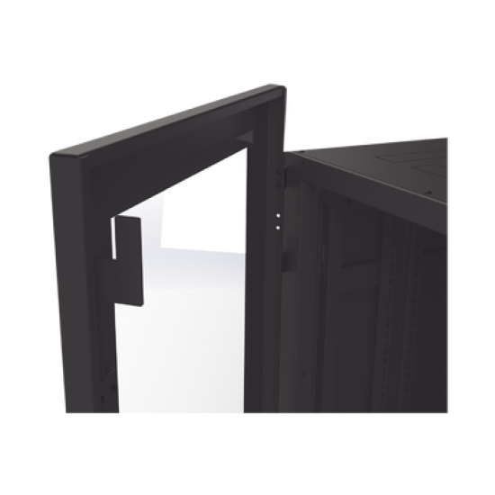 Gabinete Profesional para Telecomunicaciones de 45UR, 1200 mm Profundidad, Incluye 2 Organizadores Verticales de 45 Unidades de Rack, Se envía el Gabinete Armado.