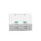 Caja de pared con 2 puertos Keystone, no incluye Jacks 
