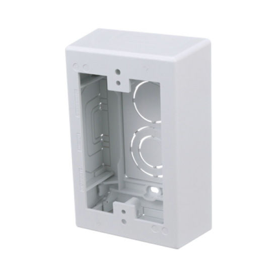 Caja de Pared Superficial, uso Universal con Placas de Pared, Con Cinta Adhesiva, Color Blanco