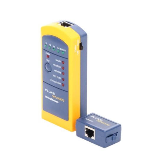 Probador de Mapa de Cableado MicroMapper™, para Verificar Rápida y Fácilmente la Integridad del Cableado de Par trenzado de Ethernet