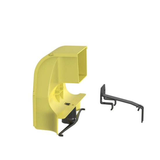 Bajada Para Canaleta FiberRunner™, Uso con Medidas 4x4, 6X4, 12X4, o 24X12, Con Reducción a 4X4, Color Amarillo