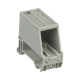 Adaptador de 1 Puerto, Para Conectores Tipo Mini-Com, Montaje en Riel Din Estándar de 35mm, Color Gris Internacional