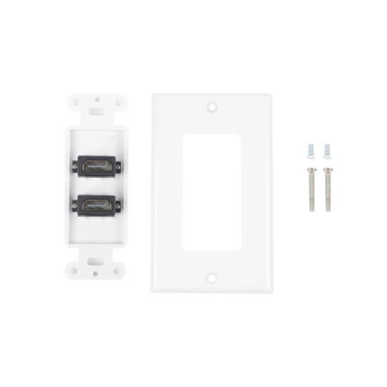 Placa de pared de 2 puertos HDMI hembra a hembra 