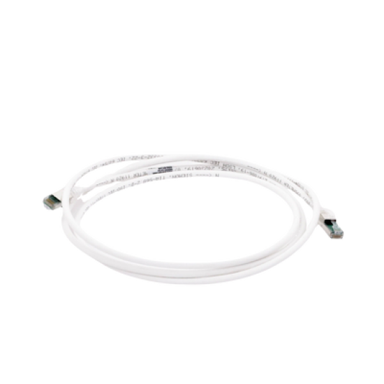 Patch Cord Z-MAX Cat6A S/FTP, CM/LS0H, 7ft, Color Blanco, Versión Bulk (Sin Empaque Individual)