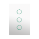 (ZWAVE) Interruptor On/Off panel táctil touch inalámbrico Zwave Plus 3 botones. Compatible con Hubitat HC8, Álula  M2M, otro 