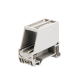 Adaptador de 1 Puerto, Para Conectores Tipo Mini-Com, Montaje en Riel Din Estándar de 35mm, Color Gris Internacional