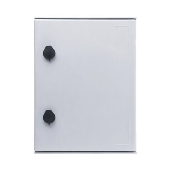 Gabinete de Poliéster IP65 Uso en Intemperie (300 x 400 x 200 mm) con Placa Trasera Interior de Plástico (Incluye Chapa y Llave).