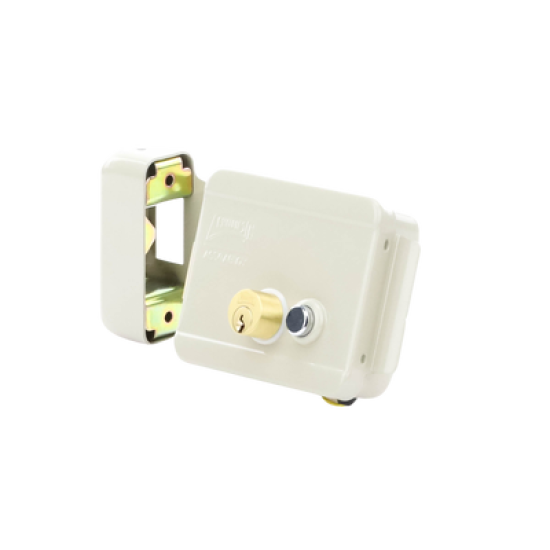 Cerradura Eléctrica / Incluye Llave /Con Botón integrado / Izquierda / Exterior