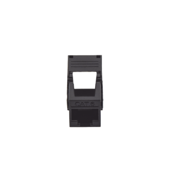 Módulo Jack Keystone Cat6A (toolless), con terminación en ángulo 180 º Color Negro, Compatible con Faceplate y Patchpanel Linkedpro