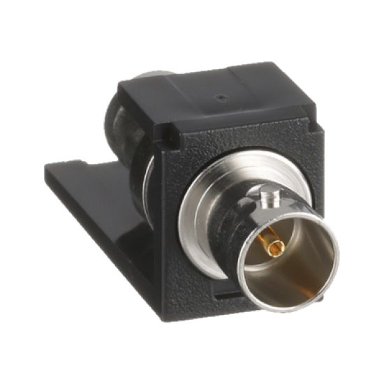 Módulo Acoplador Coaxial Tipo BNC, Mini-Com, de 75 Ohms, Color Negro