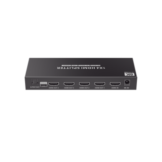 Splitter HDMI 1X4 | Velocidad de trasmisión 48 Gbps| Resolución 8K | Salida de audio| HDCP 2.3