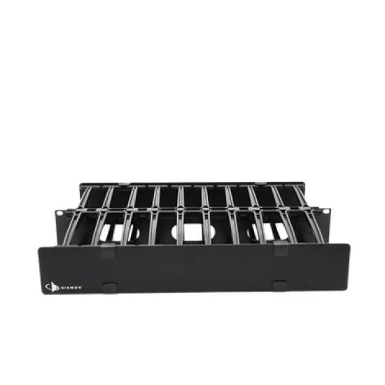 Organizador de Cable Horizontal RouteIT, Doble, Para Rack de 19in, 6in de profundidad, 2UR