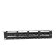Panel de parcheo de impacto (110) UTP de 48 puertos Cat6, 19in, 2U, con barra para organizar cable